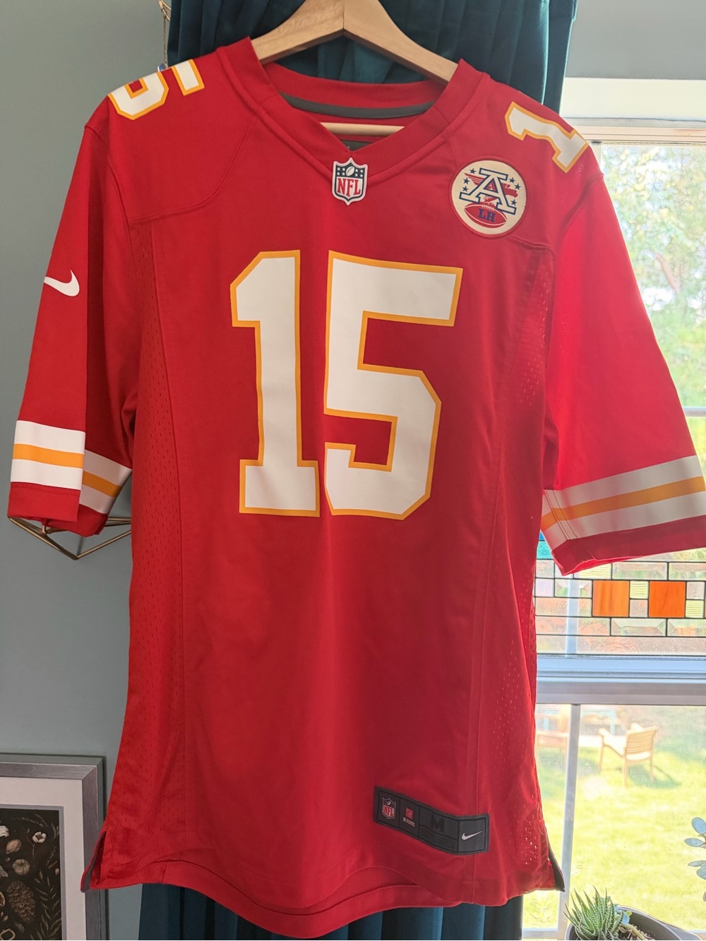 Nike Patrick Mahomes #15 Kansas City Chiefs Jersey Men’s M AFC Lamar Hunt Patch